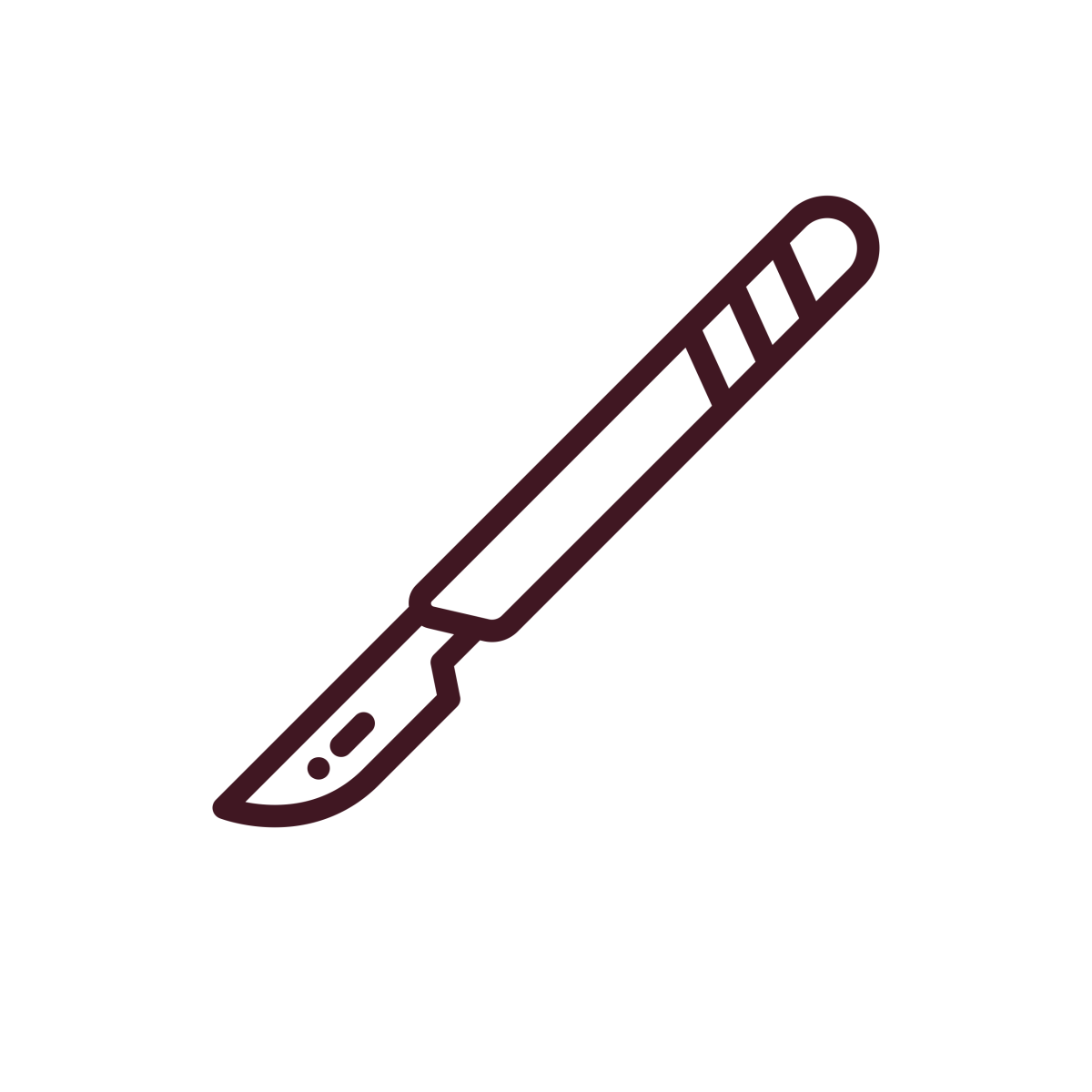 skin lesion by excision